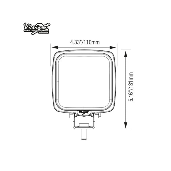 VISION X VL SERIES SQUARE 5-LED 20W W/DT