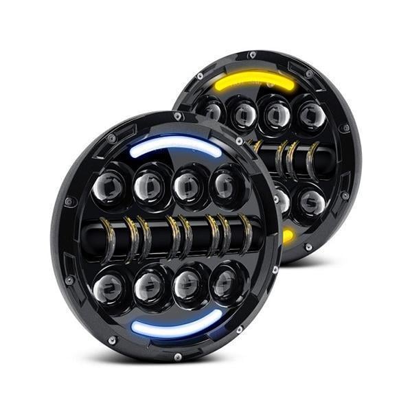 LED Juwel v2.0 Headlights with Switchback suitable for Land Rover Defender