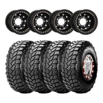 15" X 10" TUFF TORQUE IMITATION BEADLOCK BLACK ET-32 WITH: 35/12.50/15 Maxxis M-8060 Trepador Mud Terrain 113Q
