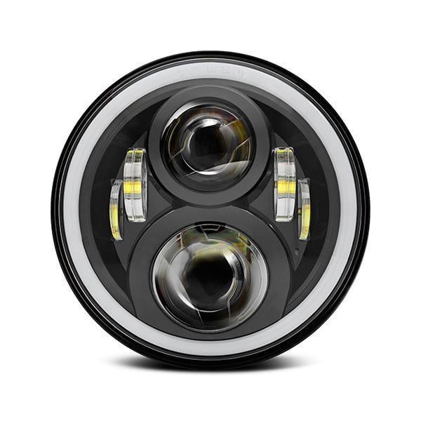 LED Projector Headlights with Halo DRL suitable for Land Rover Defender