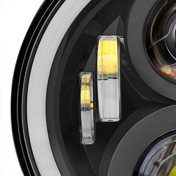 LED Projector Headlights with Halo DRL suitable for Land Rover Defender