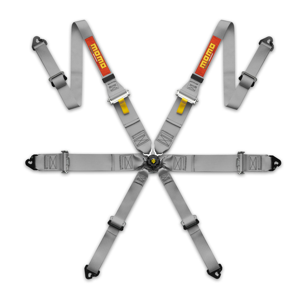 MOMO Pro Driver Racing Harnesses - 6 Point - Grey