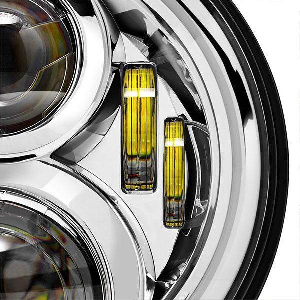 LED EVO Headlights Chrome suitable for Land Rover Defender