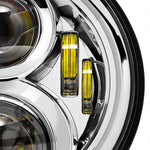 LED EVO Headlights Chrome suitable for Land Rover Defender