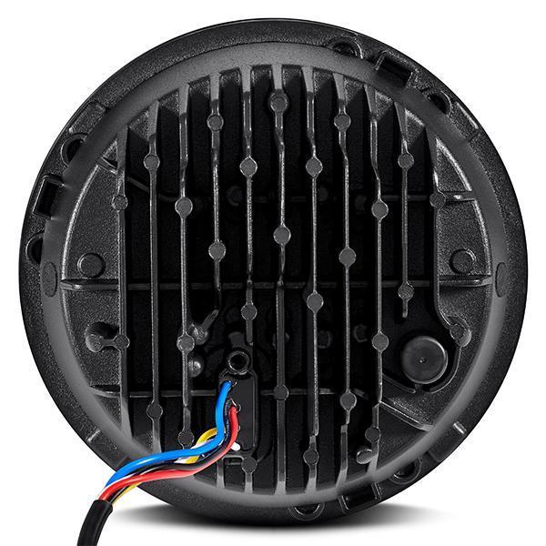 Black Projector LED Alien Headlights with DRL suitable for Land Rover Defender