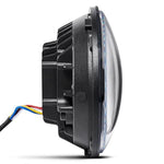 Black Projector LED Alien Headlights with DRL suitable for Land Rover Defender