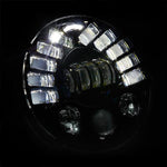 Black Projector LED Alien Headlights with DRL suitable for Land Rover Defender