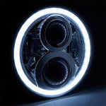 LED Projector Headlights with Halo (Chrome) suitable for Land Rover Defender