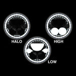 Vision X 7" Vortex LED Headlights (E-Marked) Matte Black