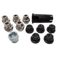 Defender Black Alloy Wheel Locking Nut Set