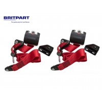 Britpart Defender Td5 Station Wagon Red Seat Belt Set - DA5079-80