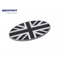 Britpart Black And Chrome Union Jack Oval Badge - DA7639