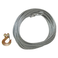 Replacement Galvanised Winch Cable with Hook 26 Metre