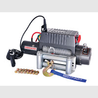 Britpart Pulling Power Recovery Winch 9,500lb 12v Wire Rope