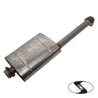 Defender Exhaust Stainless Steel Silencer Front 110 (upto 1987)