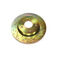 Terrafirma vented front cross drilled and groved brake disc (P38)