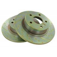 Rear Turbo Grooved Brake Disc GD957 (Pair) Suitable for Discovery 2 and Range Rover P38 Vehicles