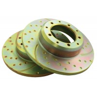 EBC Rear Solid Turbo Grooved Brake Disc GD1188 (Pair) Suitable for Defender 110 and 130 Post TD5 Vehicles