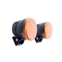 Pair Terrafirma 125MM LED Spot lights with Amber Filters TF705