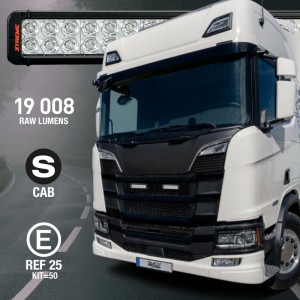 LED BAR KIT FOR THE GRILLE ON SCANIA NG S CAB (VISION X XMITTER PRIME XTREME 24V 2x 11" 180W 10°) E-MARKED