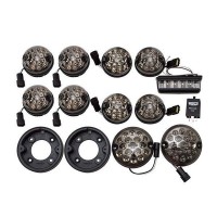Land Rover Defender LED Wipac Deluxe Smoked Upgrade Lamp Light Kit 