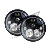 Vision X 7″ Vortex Defender LED Headlights (E-Marked) Matte Black