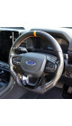 Ford Ranger (2023+) Carbon and Leather Flat Bottom Heated Steering Wheel