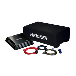 KickPack 12" Down Firing Loaded Enclosure with Amp & Wiring