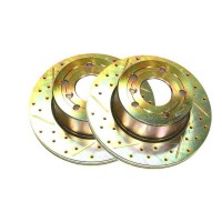 Terrafirma vented front cross drilled and groved brake disc (D2)