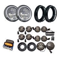 Land Rover Defender Ultimate Wipac LED Light Package - Smoked Full